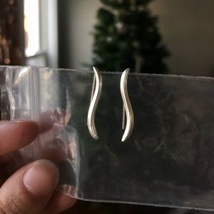 Wavy Sterling Silver Earrings
